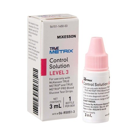 Mckesson Glucose Control Solution, 3 mL 06-R5051-3
